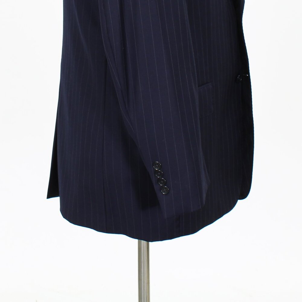 Jos. A. Bank 42R 36x31 Navy Striped Wool 2-Button Full Suit R437 - Picture 8 of 15